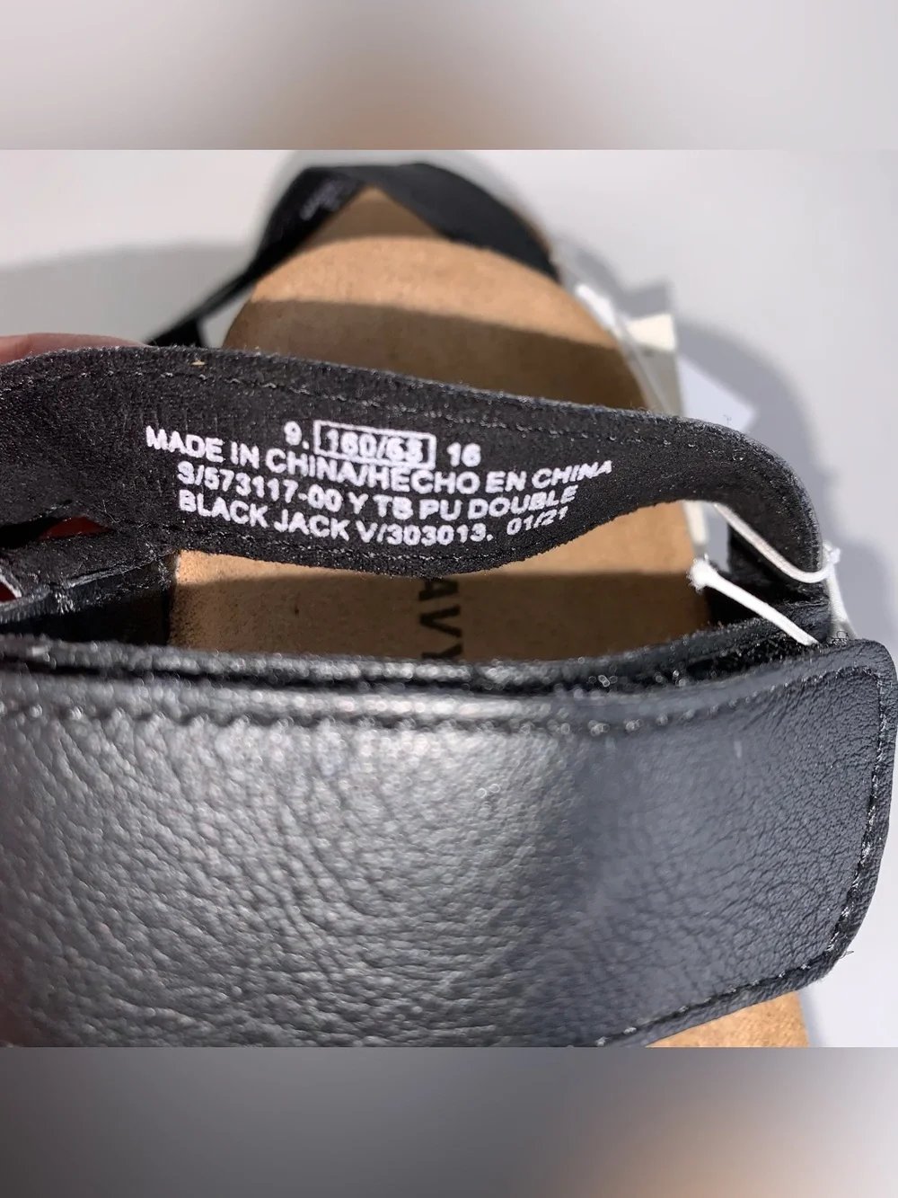 Old Navy PU double strap black sandals girls size 9
